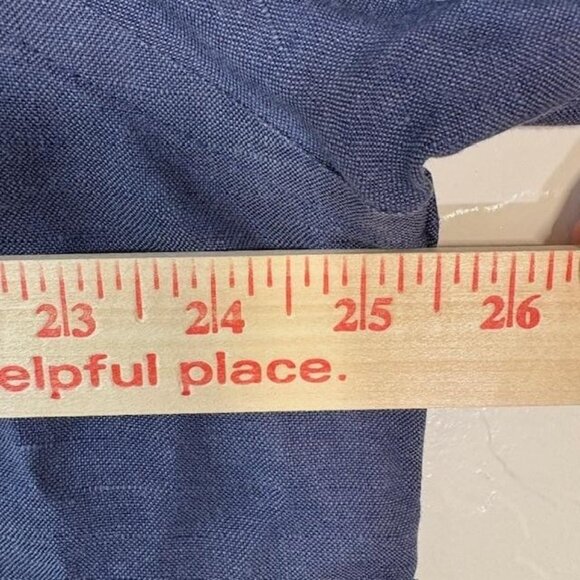 UNTUCKit Shirt Mens Large Navy Linen Short Sleeve Cameron Wrinkle Resistant - Picture 6 of 7